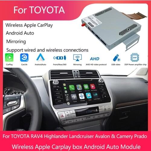 Car Ai Wireless Apple Carpla For Toyota RAV4 Highlander Landcruiser Avalon & Camery Prado Multimedia Mirror