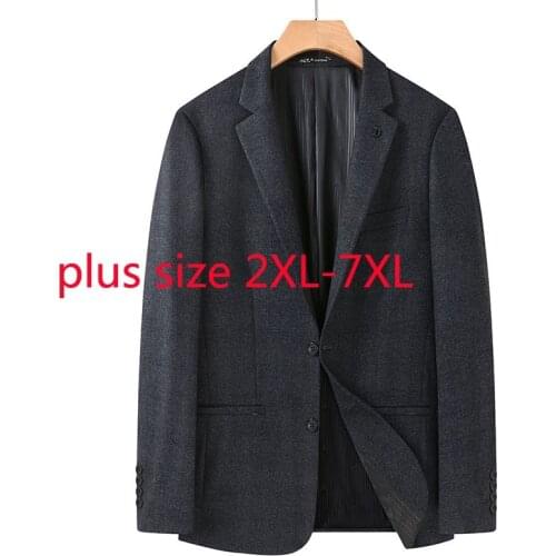 New Arrival Fashion Super Large Spring And Autumn Men Casual Suit Single Breasted Blazers Plus Size 2XL 3XL 4XL 5XL 6XL 7XL