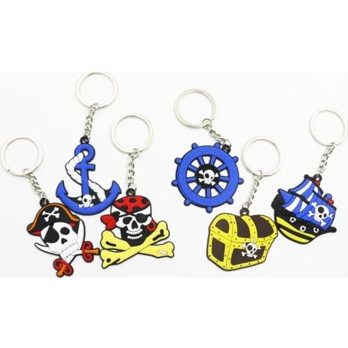 Cartoon Beads Charm Keyrings Keychain Children Girl Boys Key Ring Bag Pendant Jewelry Gift Favor