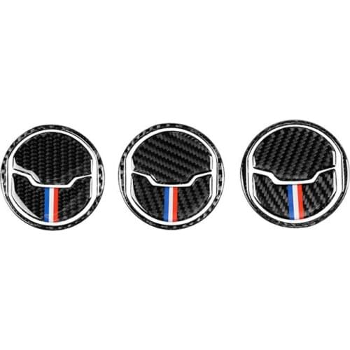 Carbon Fiber Central Air Conditioner Outlet fit for Ford Mustang 2015 2016 2017 Auto Accessories AC frame sticker