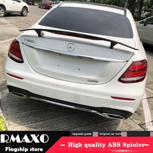 For W213 Spoiler 2006-2018 Mercedes-Benz E-CLASS TF E200 E260 E63 Spoiler ABS Material Car Rear Wing Primer Color Rear Spoiler