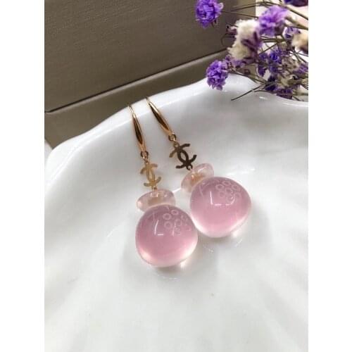 Elegant Birthday Gift New Trendy Rose Quartz Earring 925 Sterling Silver 100% Natural and Real Rose Quartz Earring