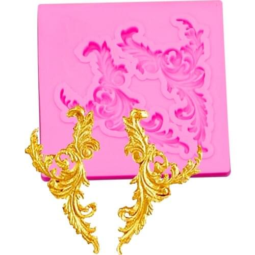 Lace Shape 3D fondant cake silicone mold for polymer clay molds kitchen chocolate pastry candy making decoration tools F1069