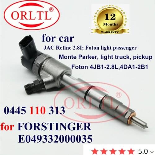 ORLTL Common Rail injector 0445110313 0 445 110 313 E049332000035 for JAC Refine 2.8I; Foton light passenger Monte Parker