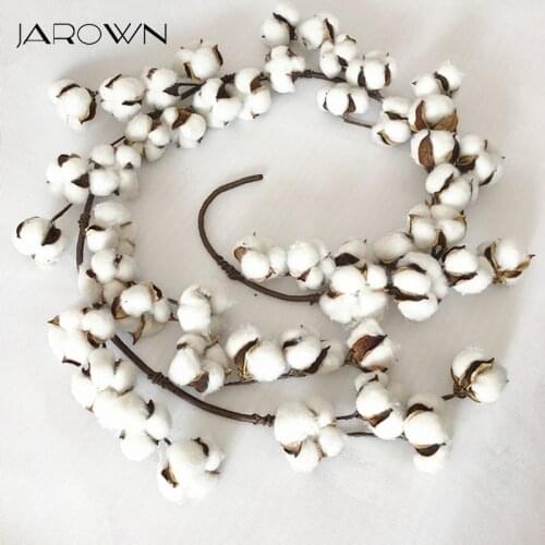 JAROWN Simulation 1.5m Cotton Flowers Long Vine Artificial Flower Rattan For Home Decoration DIY Garland Wedding Decor Flores