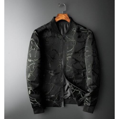 Black Jacket Men Autumn Slim Fit Jacquard Bomber Jacket High Quality 5xl Chaqueta Hombre Casual Bomber Outfit Vintage Coat Men