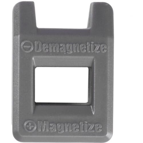Screwdriver Magnetizer Degaussing Demagnetizer Magnetic Practical Pick Up Tool Color:Gray