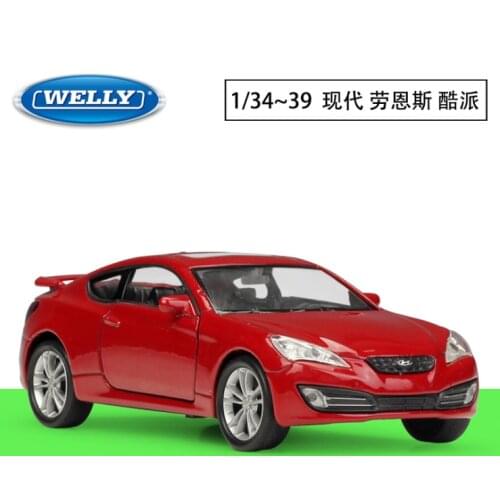 Welly1:36 2009 Genesis Coupe alloy car model childrens new year Christmas birthday gift