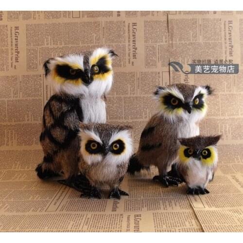 Simulation owl toy model polyethylene&furs owl model home decoration props ,model birthday gift d016