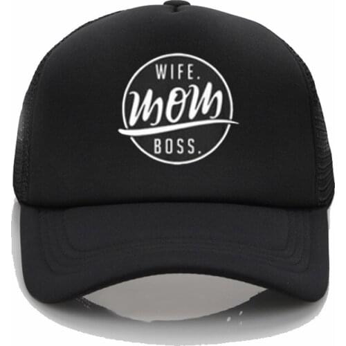 Fashion hats Wife Mom Boss Print Baseball Cap Sports Sun Hat hip hop hat Unisex Adjustable Cap