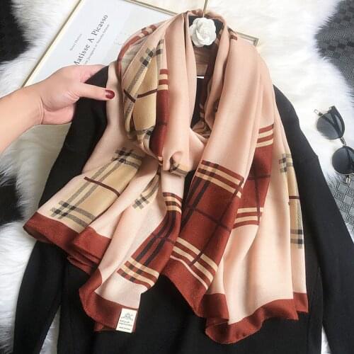 Fashion luxury brand cashmere women scarf winter warm shawls and wraps wool pashmina long female NEW foulard thicken blanket