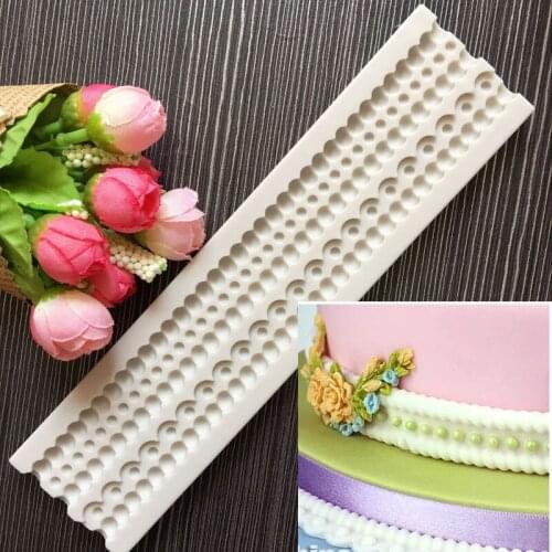 New Pearl Chain Cake Silicone Mold Clay Mold Fondant Cake Decorating Tools Food Grade Mold Baking Tools