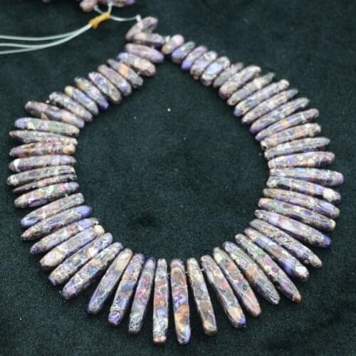 New Beautiful Purple Stone Necklace Point Pendant Beads, Top Drilled Women Fashion Jewelry Spike DIY Making Finding Gems