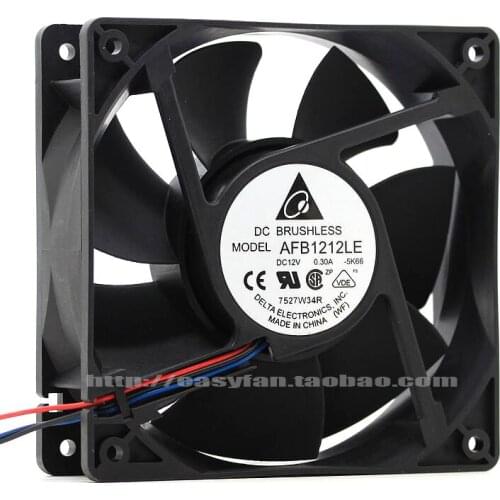 NEW DELTA 12038 double ball bearing AFB1212LE 12CM 12CM cooling fan
