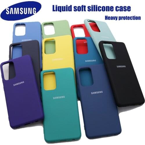 Original Liquid Silicone Case For Samsung Galaxy A02S A20E A01 A11 A21S A31 A51 A41 A71 A12 A32 A52 A42 A72 M51 M31 Soft Cover