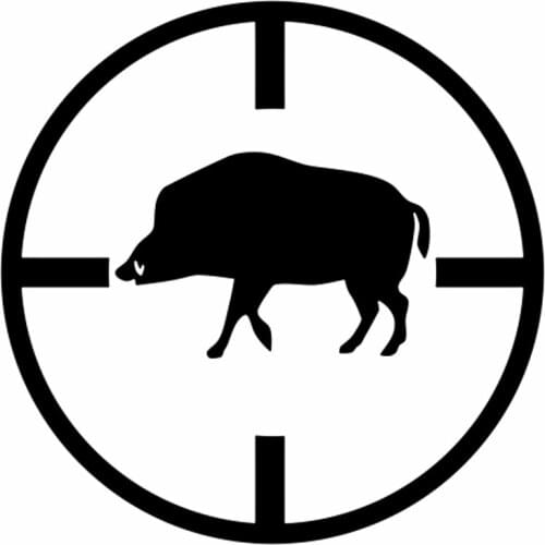 Aiming wild boar Car Sticker Hunting silhouette Waterproof Removable Car Door Rear window CL458