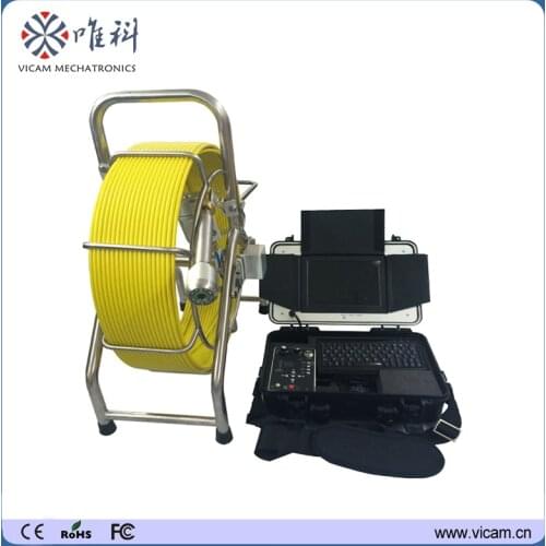 Industrial plumbing pipeline inspection camera with 40mm self-levelling and 60m snake cable V8-3388