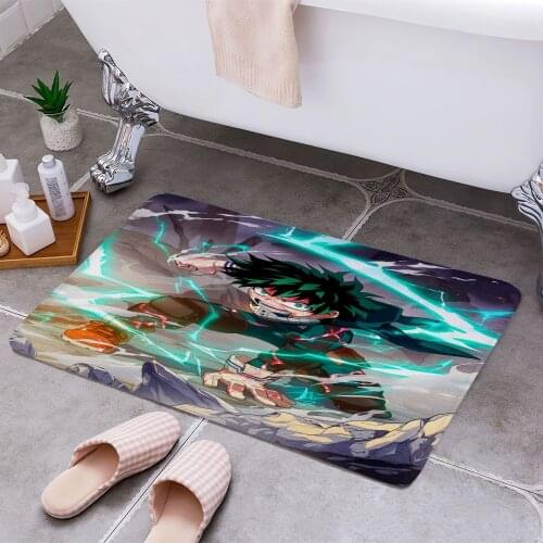 My Hero Academia Anti-slip Doormat Vacuuming Water Absorbing Kitchen Bedroon Bath Floor Mats Home Entrance Home Decora