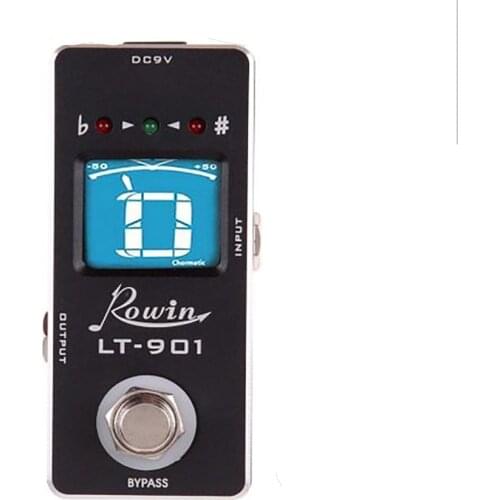 Rowin Lt-901 Guitar Tuner Pedal Tuner Mini Chromatic True Bypass LCD Display Digital Pedal Guitar Parts Accessories