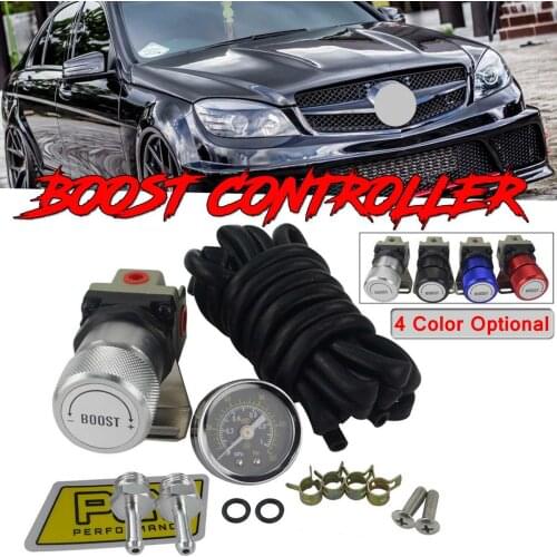 T2 Car Universal Adjustable Boost Controller Turbo Mbc Racing Manual Gauge Turbo Boost Controller Kit 1-150 PSI Aluminum