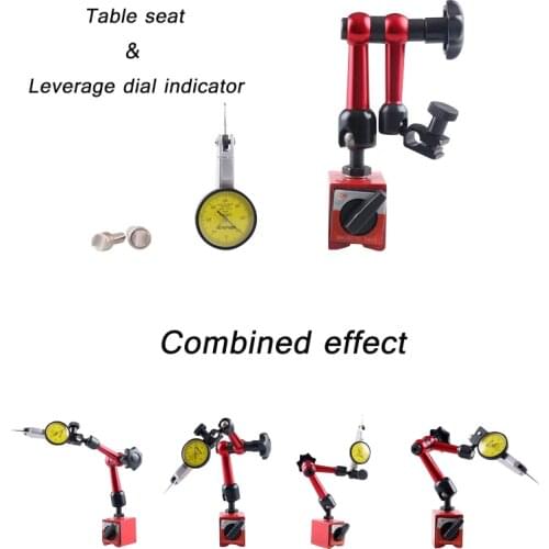 Leverage dial indicator 0-0.8mm/0.01mm Dial Test Indicator Measurement Instrument Precision Magnetic table Small magnetic stand
