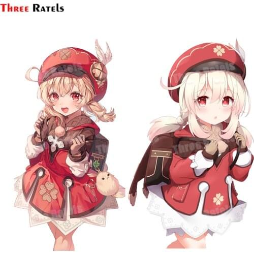 Three Ratels A152 Cute Girl Car Sticker Klee Genshin Impact For Bmw E90 Funny Waterproof Skateboard Luggage Guitar Laptop Decal