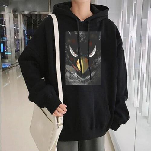 Anime My Hero Academia Tokoyami Fumikage Print Hoodies Sweatshirt Men Winter Oversize Pullover Streetwear Tracksuit Male Hoodies