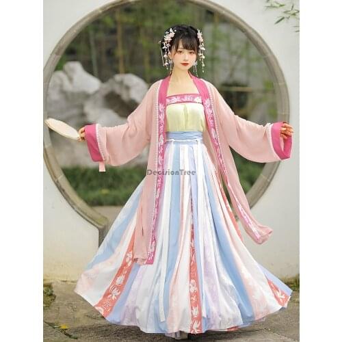 2021 chinese traditional woman performance dance hanfu female party tang suit girls chinese style cheongsam dress retro costumes