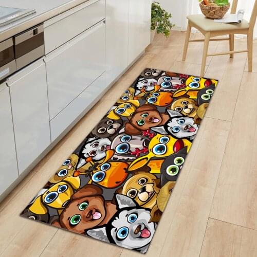 Funny Door Entrance Mat Non-slip Kitchen Floor Mat Carpet Vintage Flannel Bath Mat Rugs for The Bedroom Living Room Kitchen
