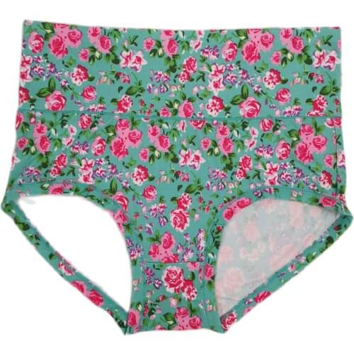 Women high waist briefs big size ladies' panties plus size underwear for woman floral 3D printing women' lingerie underpants