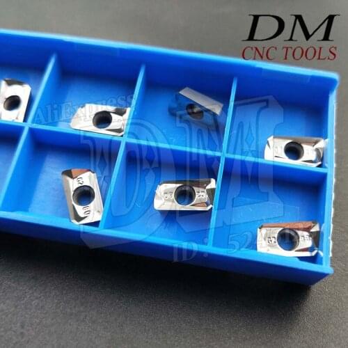 10pcs APKT1135PDFR-G2 H01 Face Mill Aluminium Carbide Insert Cutting Tool Right Angle Milling Inserts for BAP300R