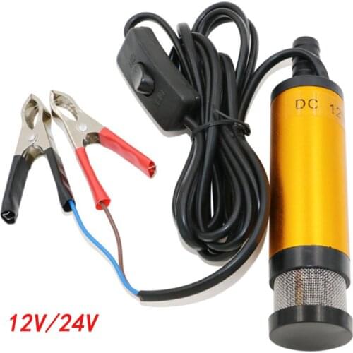 12V 24V DC Electric Submersible Pump For Pumping Diesel Oil Water Aluminum Alloy Shell Fuel Transfer Pump