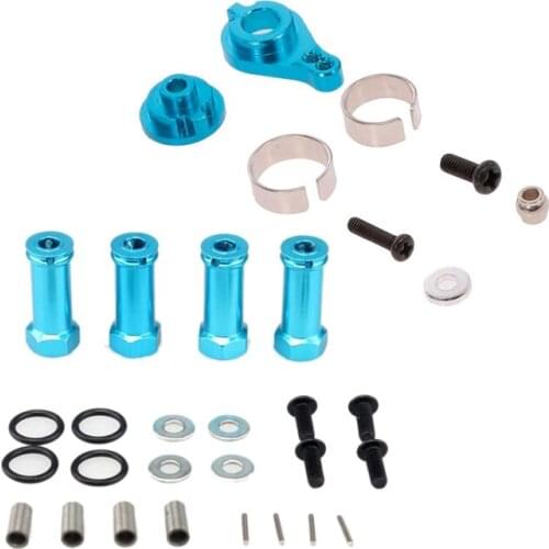 2 Set Accessories: For 1:12 Wltoys,1 Set RC Car Steering Servo Arm Buffer Horn & 1 Set Large Tires Lengthened Combiner