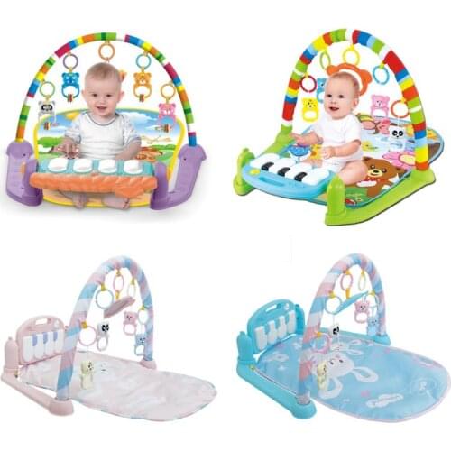 3 in 1 Baby Play Mat Baby Gym Toys Soft Lighting Rattles Piano Musical Educational Toy