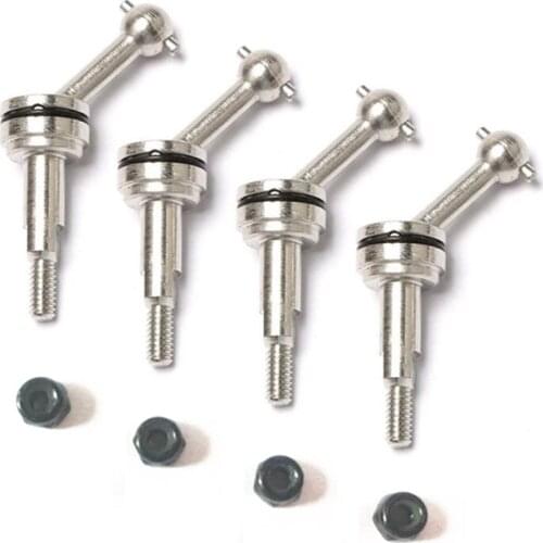 4Pcs 2mm Extended Metal CVD Universal Joint Shaft with M2 Nut for Wltoys K969 K989 K979 P929 1/28 RC Car Upgrades Parts
