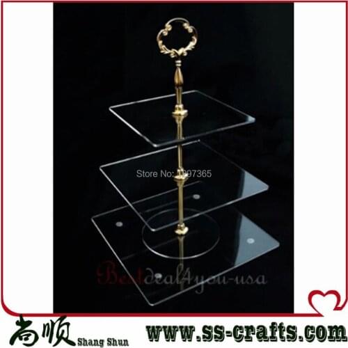 Acrylic Square Unique Fashion Cupcake Wedding Cake Stand