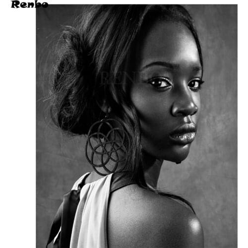 Diamond embroidery African women diy diamond painting full square rhinestone painting diamond mosaic 3d picture by numbers B402