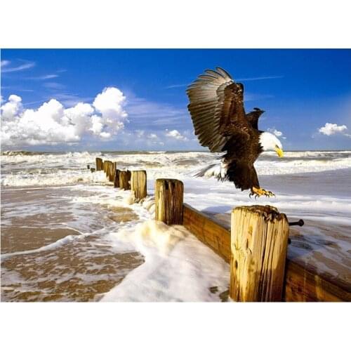 Diamond Painting Animal Eagle Embroidery Diamond Mosaic Landscape Handmade Gift Winter Wall Art Full Square