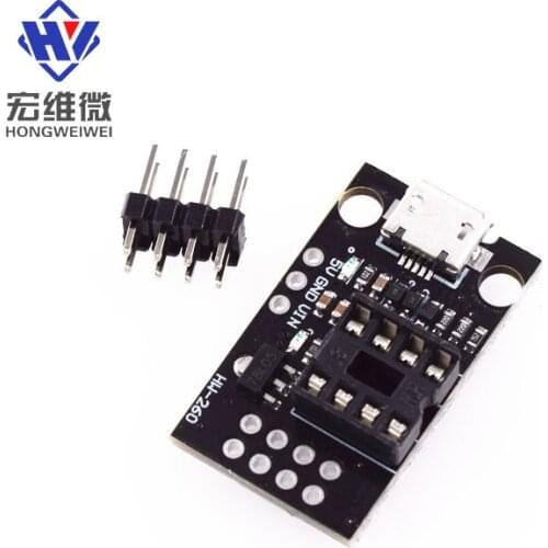 Pluggable Fr ATtiny13A/ATtiny25/ATtiny45 Smart Electronics Development Programming Board Module Editor Micro Usb Power Connector