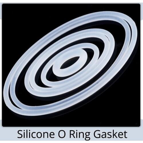White Silicone O Ring Gasket OD 3 ~ 55mm Food Grade Rubber Insulate Round O Shape Seal o-ring silicone rings