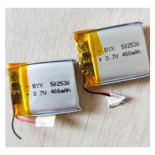 Free shipping 2pcs/lot 3.7V 502530 400mAh polymer lithium battery li-ion rechargeable battery Rechargeable batteries