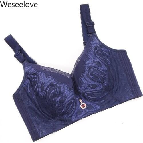 Weseelove Lace Bralette Plus Size Bras for Women Plump Sexy Gather Adjustable Underwear Soutien Gorge Femme Woman Lingerie X03-3