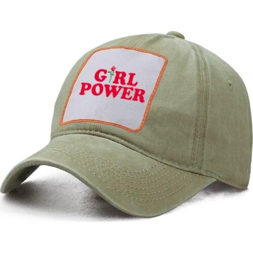 Girl Power A Rose Baseball Cap Dad Solid Trucker Snapback Casquette Hat Woman Berets Ponytail Bone Caps Gorras Boinas Sun Hats