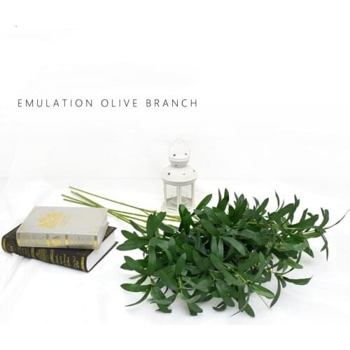 Simulation Olive Branch 10 Forks Branch Leaf Simulation Plant DIY Home Wedding Party Decoration Free Shipping