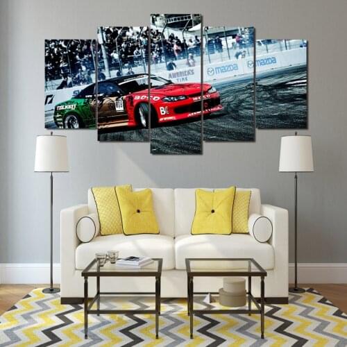 JIE DO ART HD Printed Racing Rally Group Painting wall art Canvas Print room decor print poster picture canvas Free shipping