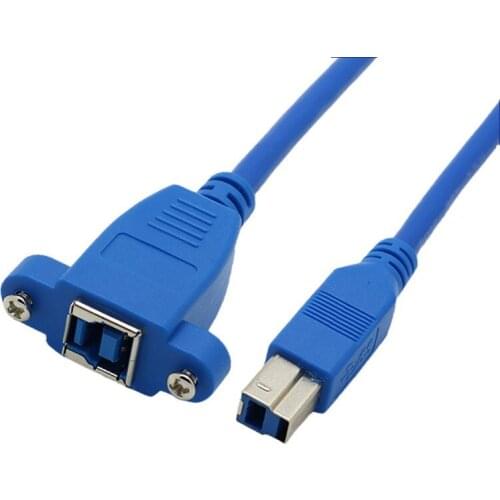 USB3.0 Type B Cable USB 3.0 Panel Mount B Type Female To Right Angled 90 Degree B Type Male Extension Cable adapter connector