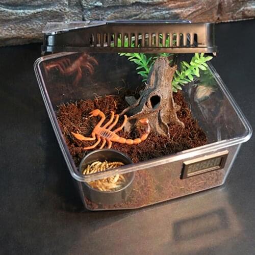 Reptile Snake Lizard Tarantula Frog Breeding Box Feeding Habitat Container Tank