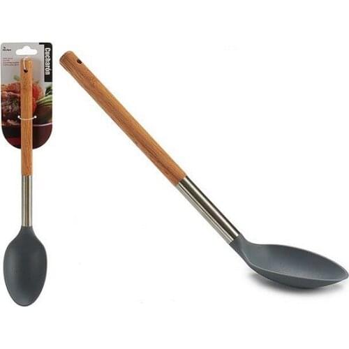 Ladle Wood Steel Nylon (10,5 x 33,5 x 6,2 cm)
