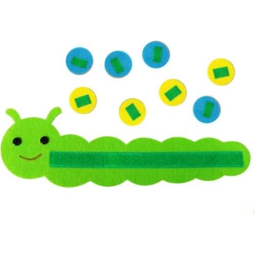 Colorful Sorting Caterpillar Preschool Kindergarten Teaching Aids Toy Educational Early Learning Montessori Mathematical Game