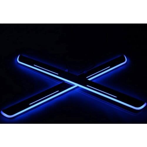 MANSir For Hyundai Sonata 2015 2016 2017 2018 Acrylic Moving LED Welcome Pedal Car Scuff Plate Pedal Door Sill Pathway Light